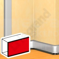 DLP 180mm aluminium Pokrywa kanału kablowego