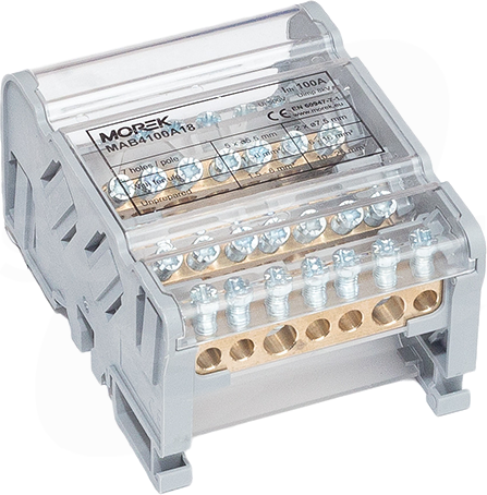 Moblock 4P 100A-7 2x25 + 5x6mm² Blok dystrybucyjny
