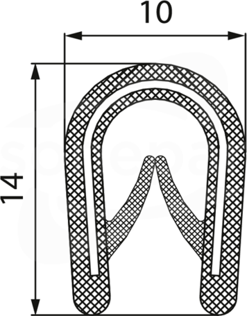 MCA 1,0-4,0mm 1x10m RAL9005 czarny Osłona krawędziowa
