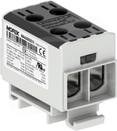 OTL50-2 2xAl/Cu 1,5-50mm2 1000V czarny Zacisk uniwersalny 2 tory zwarte
