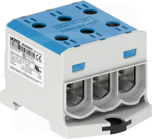 OTL95-3 3xAl/Cu 6-95mm2 1000V niebieski Zacisk uniwersalny 3 tory zwarte