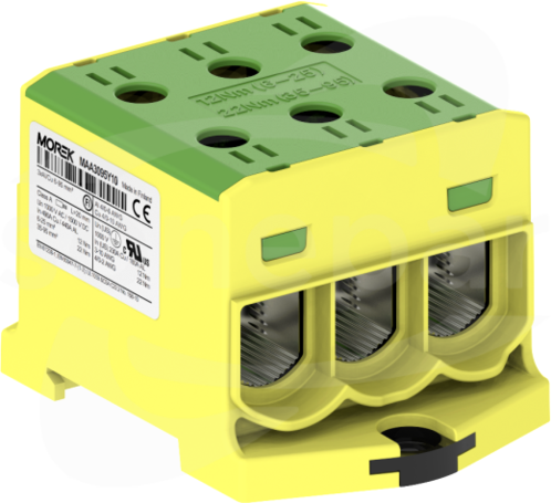 OTL95-3 3xAl/Cu 6-95mm2 1000V żółto-zielony Zacisk uniwersalny 3 tory zwarte