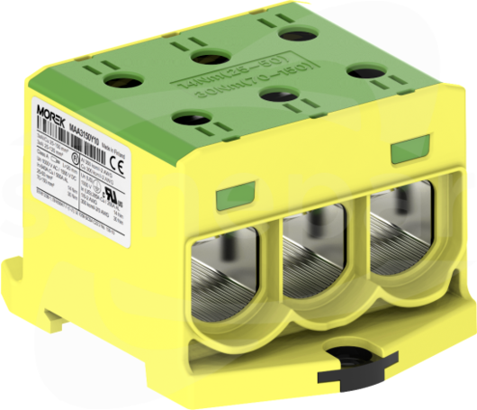 OTL150-3 3xAl/Cu 25-150mm2 1000V żółto-zielony Zacisk uniwersalny 3 tory zwarte
