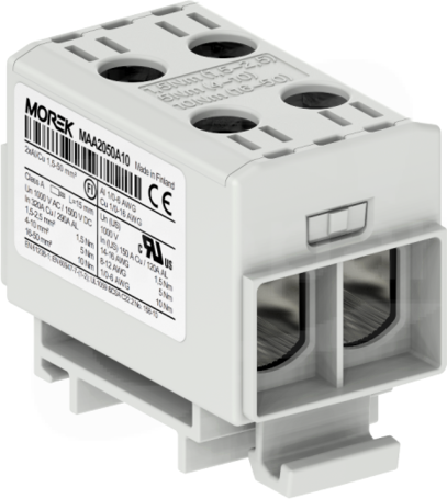 OTL50-2 2xAl/Cu 1,5-50mm2 1000V szary Zacisk uniwersalny 2 tory zwarte