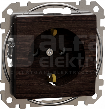 SEDNA ELEMENTS SCHUKO wenge Gniazdo sieciowe