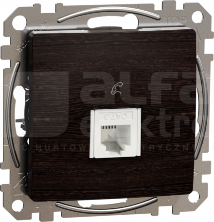 SEDNA ELEMENTS RJ11 wenge Gniazdo telefoniczne
