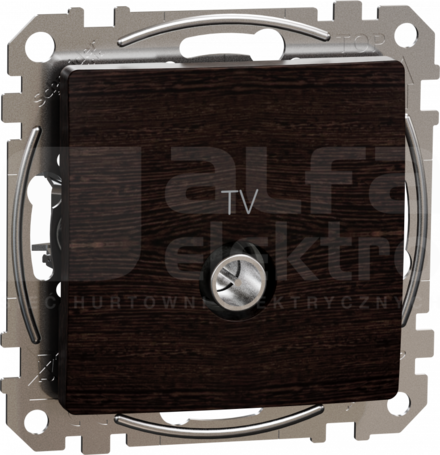 SEDNA ELEMENTS 7dB wenge Gniazdo TV przelotowe