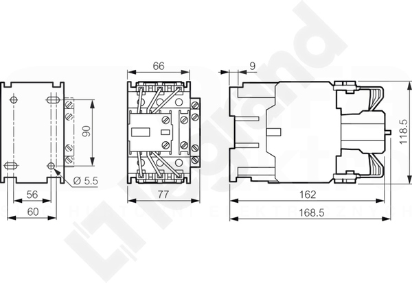 CTX-X 110A 230VAC NO+NC Stycznik