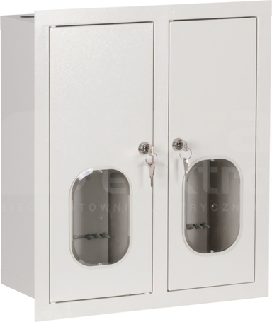 RL-2L 1F12 zamek+szyba Rozdzielnica podtynkowa licznikowa 2x1F metalowa