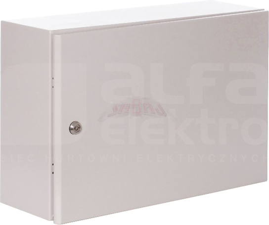 RH 653 600x500x300 RAL7035 Obudowa hermetyczna metalowa z płytą