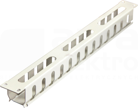 19-0035S z przepustem kablowym WB-S 1U RAL7035 Organizator kabli