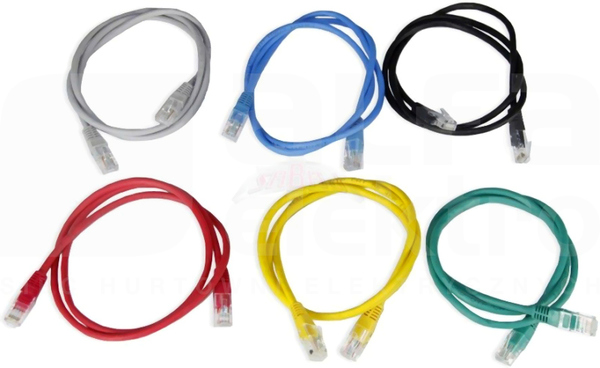 Patchcord kat.5e RJ45 5,0m szary Szafa 19 akcesoria
