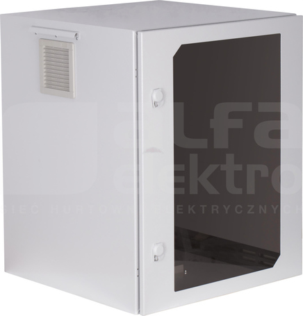SWK 19 15Ux600x600mm IP54 szary Szafa wisząca zewn.drzwi z szybą