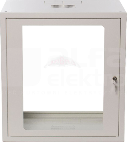 SZW SIMPLE 19 12Ux555x400mm biały IP30 Szafa rack wisząca drzwi z szybą