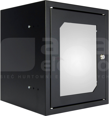 SZW 10 4Ux310x300mm czarny Szafa wisząca drzwi z szybą
