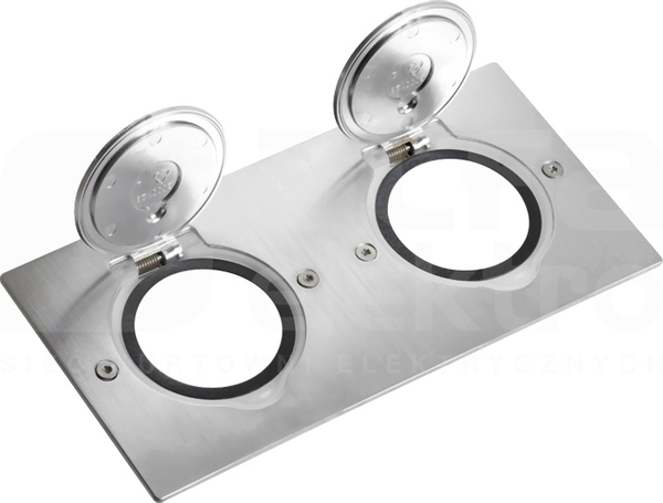 M45 inox Pokrywa gniazda podwójna