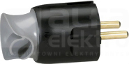 HELMO 2P+Z czarny Wtyk obrotowy