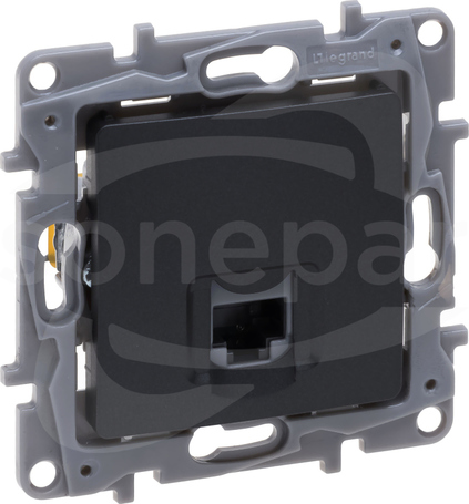 NILOE SELECTION RJ45 5e UTP antracyt Gniazdo internetowe