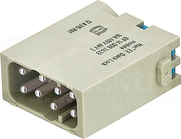 HAN MODULAR 8 16A 400V 0,5-2,5mm2 Wkład stykowy do złącz męski