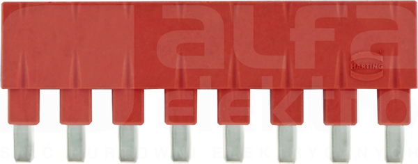 HAN-ES 1x8 16A czerwony Mostek