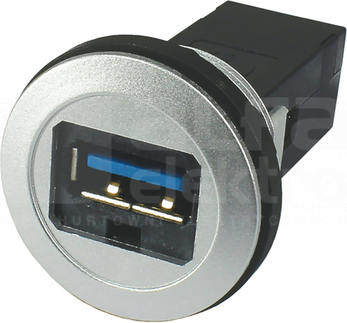 HAR-PORT USB 3.0 A-A PFT srebrny Gniazdo USB