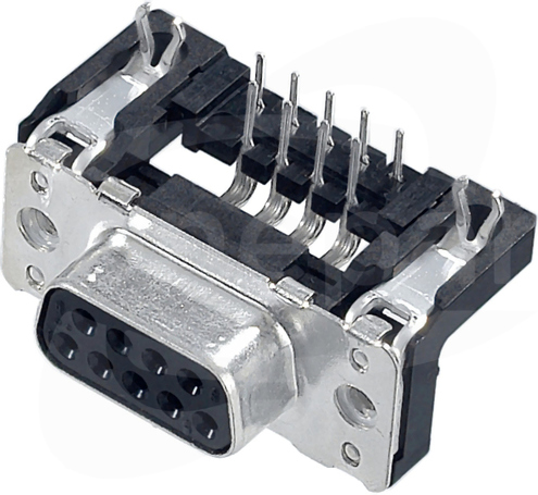 DSUB SV FE SSDP ANG73-254 15P PL2 GC4-40 Gniazdo żeńskie PCB kątowe