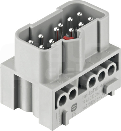 HAN ECO 10 16A 500V 0,75-2,5mm2 Element mocujący wkładów styk.męski