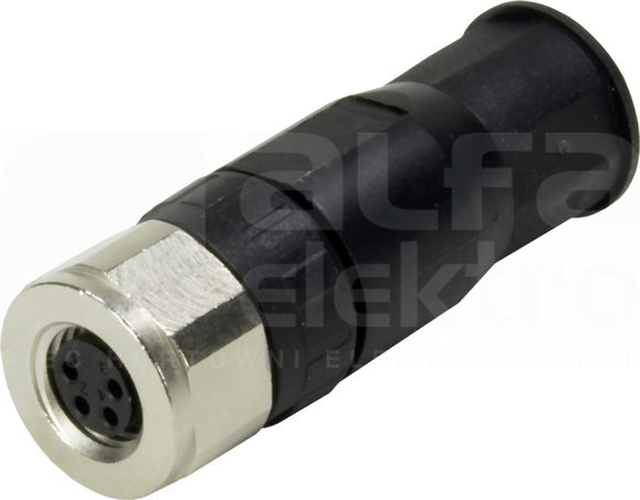 M8-SCREW-4P-F-STR Wtyk żeński prosty