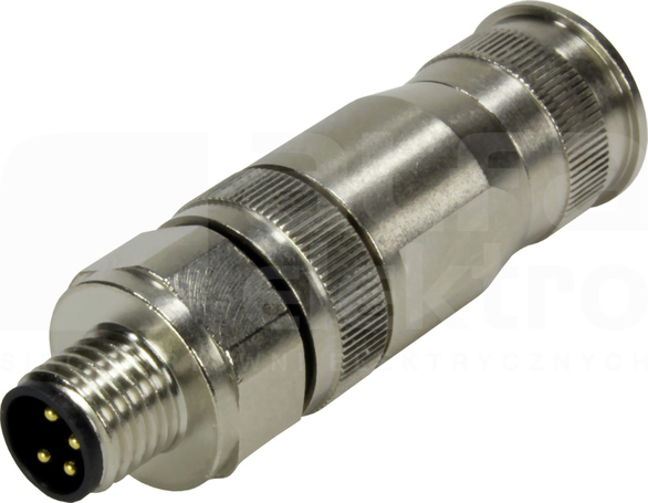 M8-SCREW-4P-M-STR-SHLD Wtyk męski prosty