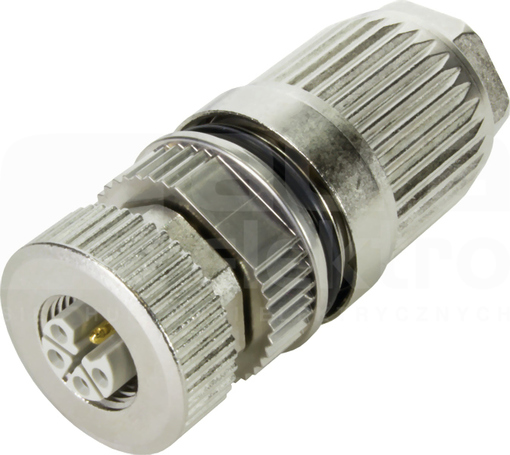 M12 POWER CRIMP IDC 5P Wtyk żeński prosty
