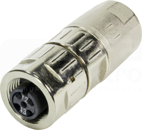 M12 5P 0,13-0,82mm2 4A Wtyk żeński prosty
