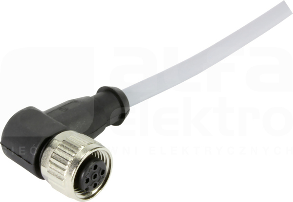 Złącze M12A męskie/żeń.proste/kąt. Przewód czujnikowy PVC 4-żył.1,5m