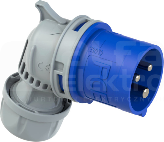 TURBO TWIST 16A 3P 230V IP44 Wtyczka przenośna kątowa nikiel