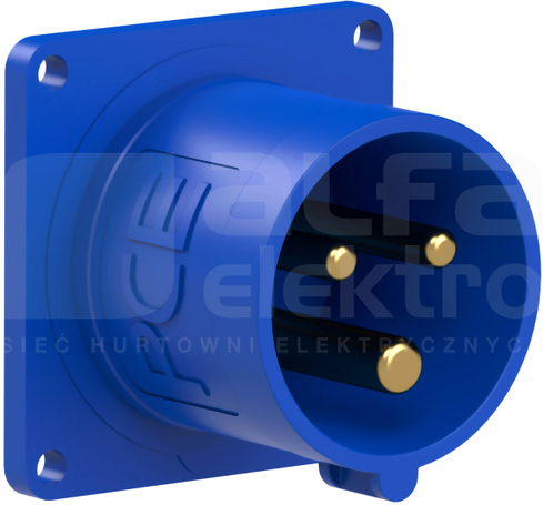 16A 3P 230V 56x56 IP44 Wtyczka tablicowa prosta