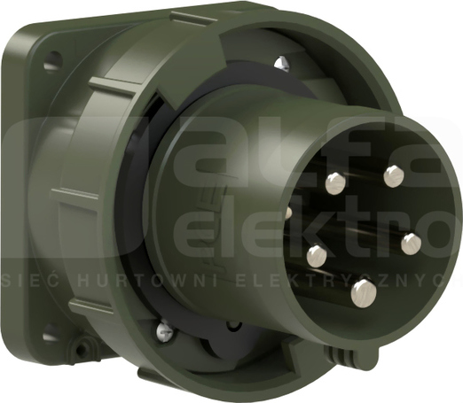 POWER TWIST 63A 5P 400V IP67 zielony Wtyczka tablicowa prosta