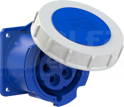 32A 5P 230V 75x75 IP67 Gniazdo tablicowe proste