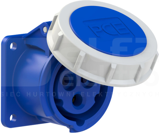 16A 3P 230V 60x60 IP67 Gniazdo tablicowe proste