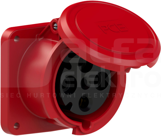63A 400V 4P 100x100 IP67 Gniazdo tablicowe proste