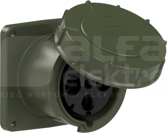 MILITARY 125A 400V Gniazdo tablicowe proste