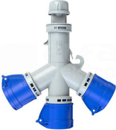 WE:dławnica WY:3x16A/3P IP44 Rozgałęźnik