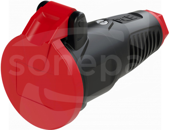 TAURUS2 16A 230V IP54 Gniazdo gumowe z bolcem
