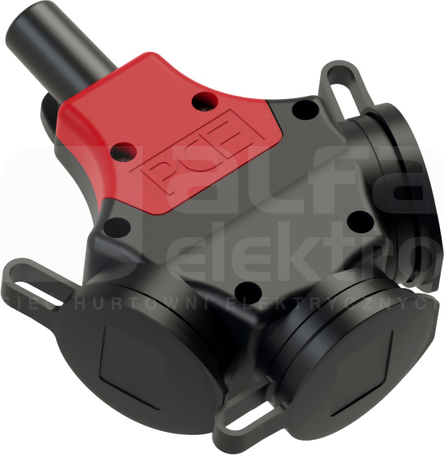 TAURUS 16A 3x2P+Z 250V IP44 Rozdzielacz gniazdowy gumowy