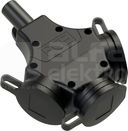 TAURUS 16A 3x2P+Z 250V IP44 Rozdzielacz gniazdowy gumowy