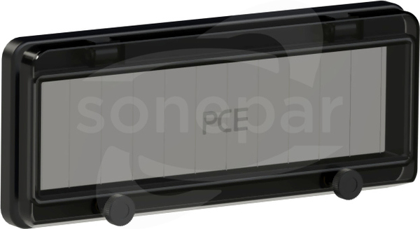 900612s-p 229x93x25  12 mod IP66/IP67 czarny Okienko inspekcyjne do rozdzielnicy