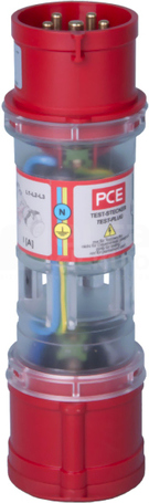 CEE 32A L1-L2-L3-N-PE Adapter pomiarowy ze wskaźnikiem wirowania pola