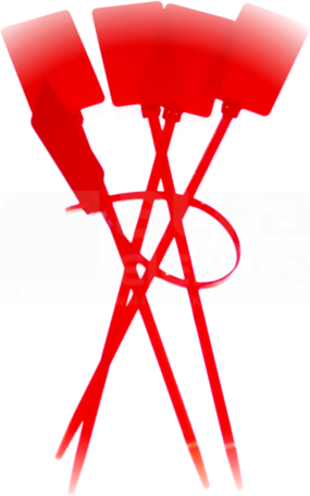 GTI-300RED 270x7,0mm Opaska kablowa z tabl.opis.