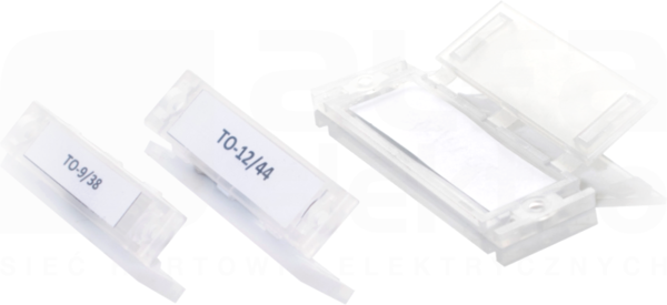 TO-19/54 19x54mm (10szt) Tabliczka opisowa zamykana