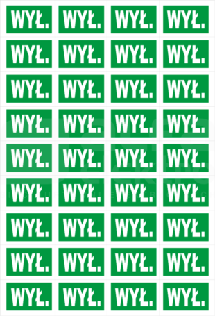 NOZ-WYL WYŁĄCZ (arkusz) Tabliczka oznaczn.samoprzyle