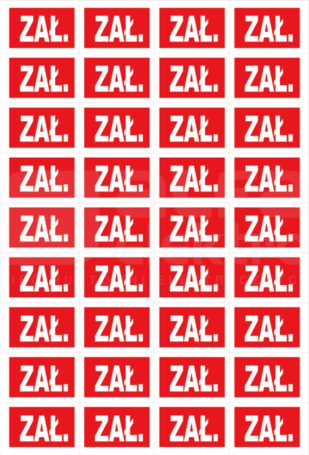 NOZ-ZAL ZAŁĄCZ (arkusz) Tabliczka oznaczn.samoprzyle