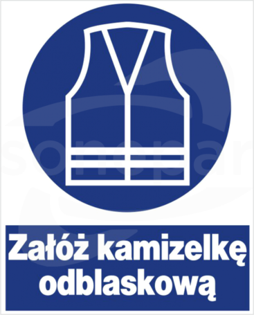 ZNO-14 225x275 "ZAŁÓŻ KAMIZELKĘ OCHRONNĄ" Znak bhp nakazu